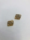 Diamond-shaped hollowed-out stainless steel earrings for girls Application Scenario